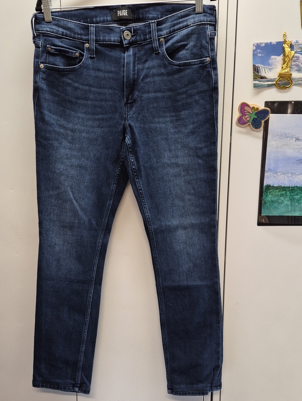 PAIGE Men’s Slim Straight Dark Indigo Jeans